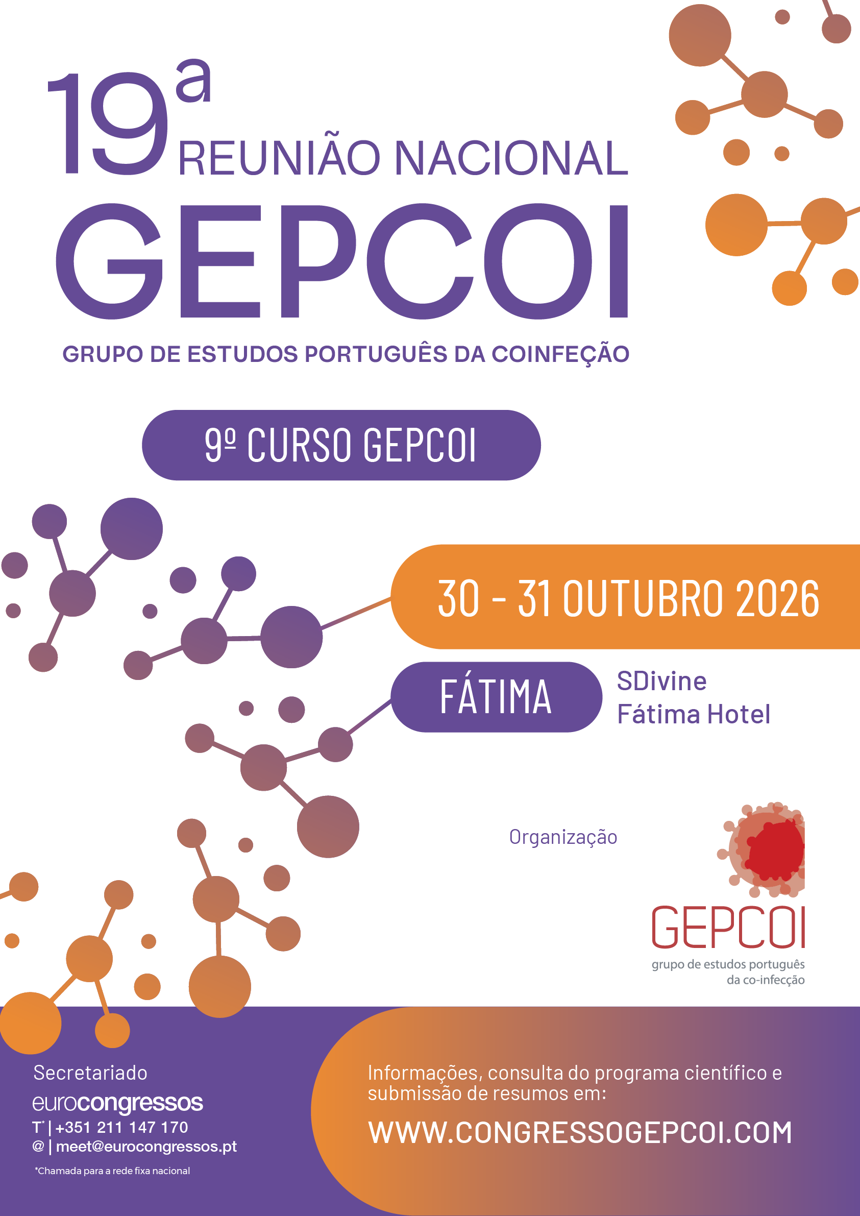 19.ª Reunião Nacional GEPCOI — 9.º Curso GEPCOI — 30-31 Outubro 2026, Fátima